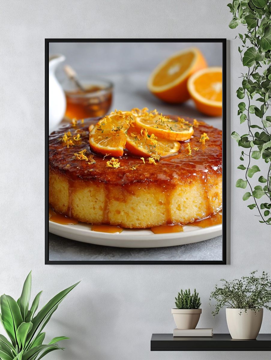 Delicious Orange Cake — Food Print. — room view 4