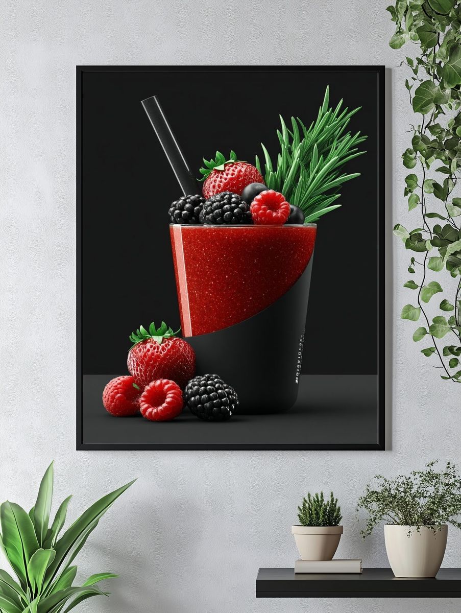 Berry Smoothie — Food-Drink Print. — room view 4