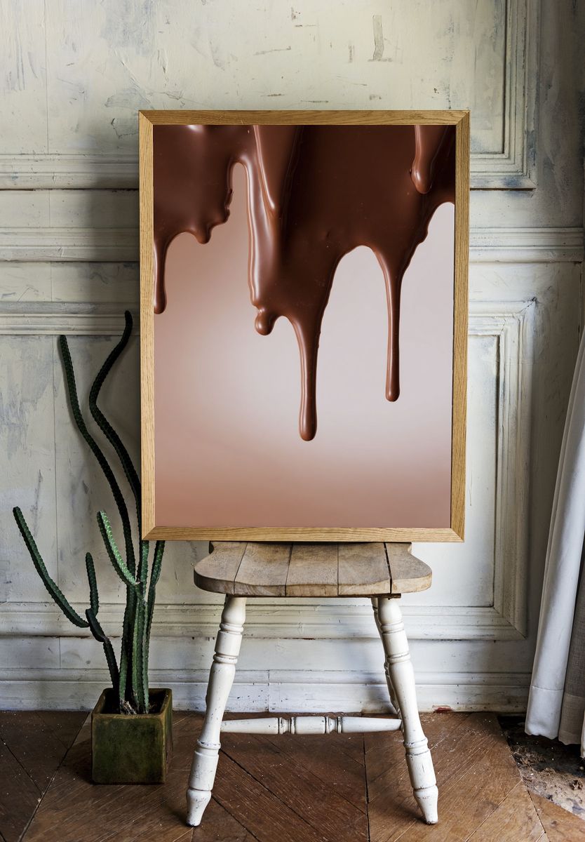 Melting Chocolate Drips — Food Print. — room view 1