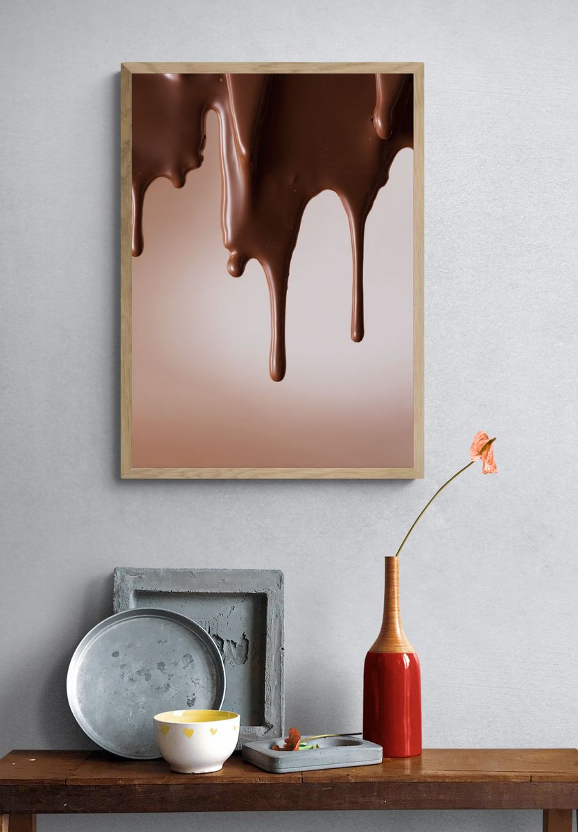 Melting Chocolate Drips — Food Print. — room view 3