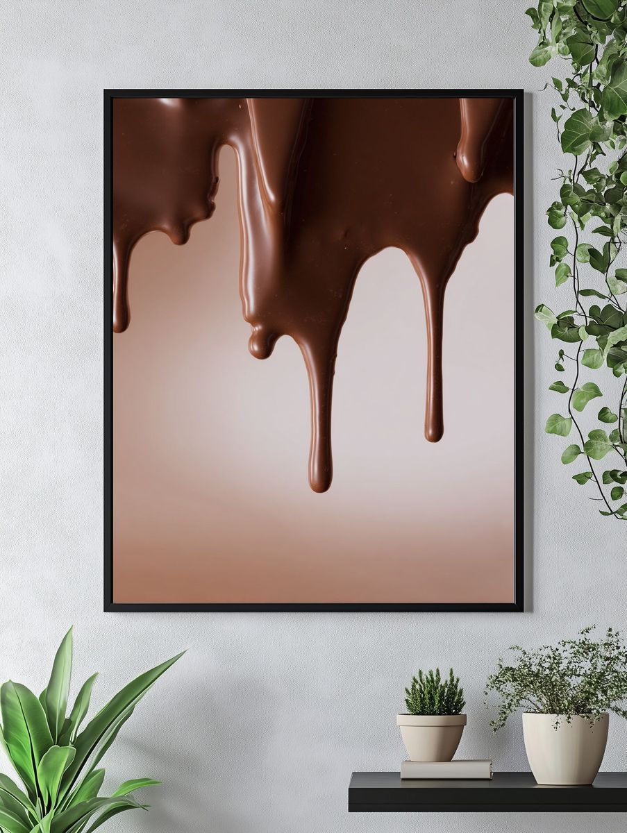 Melting Chocolate Drips — Food Print. — room view 4