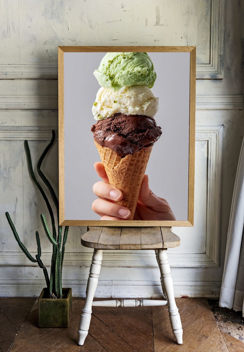 Ice Cream Cone — Food Print. room preview