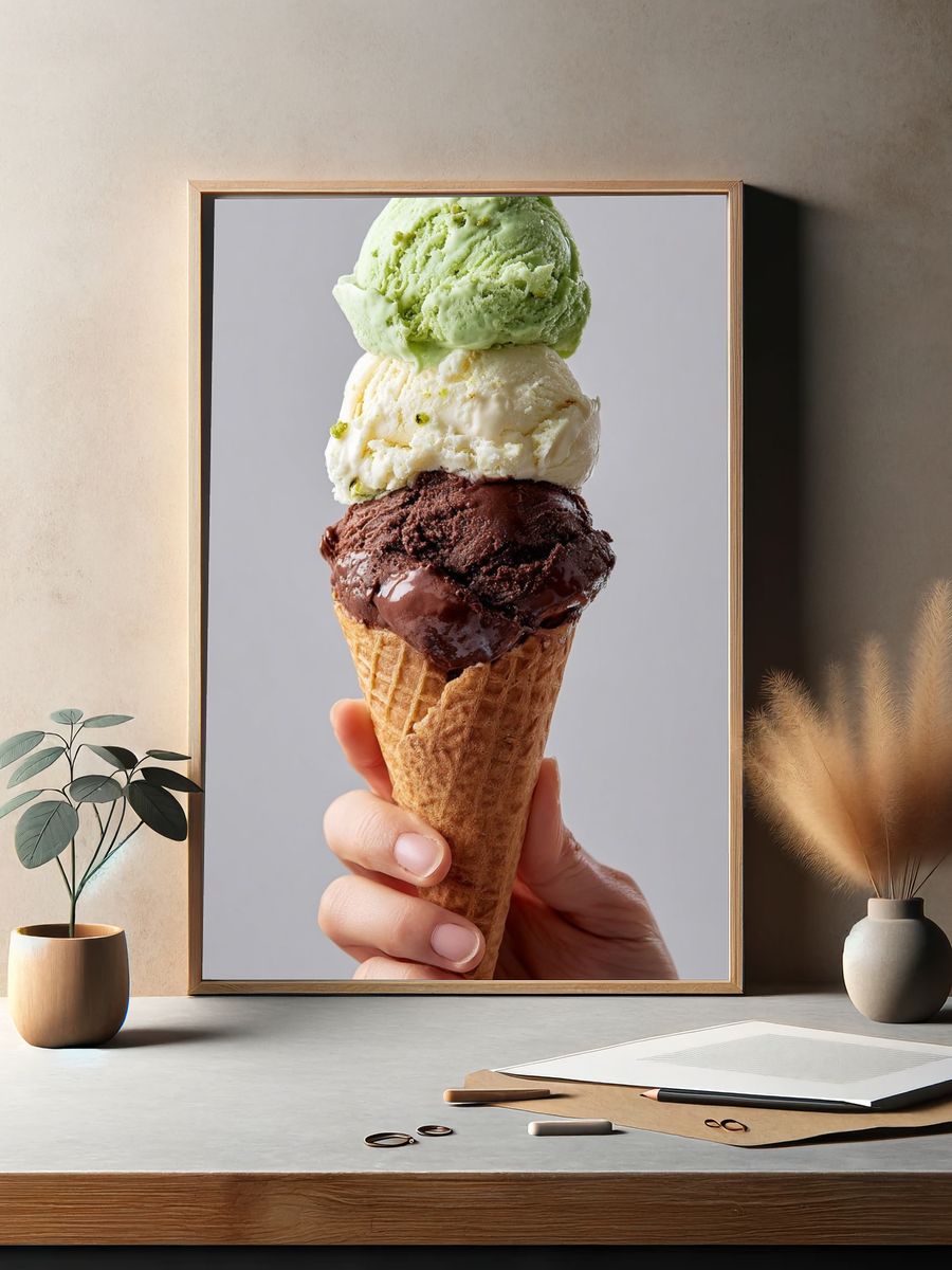 Ice Cream Cone — Food Print. — room view 2