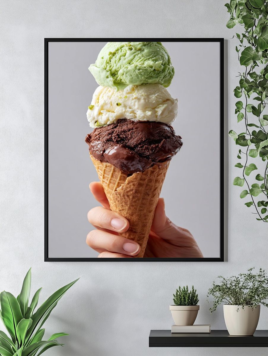 Ice Cream Cone — Food Print. — room view 4