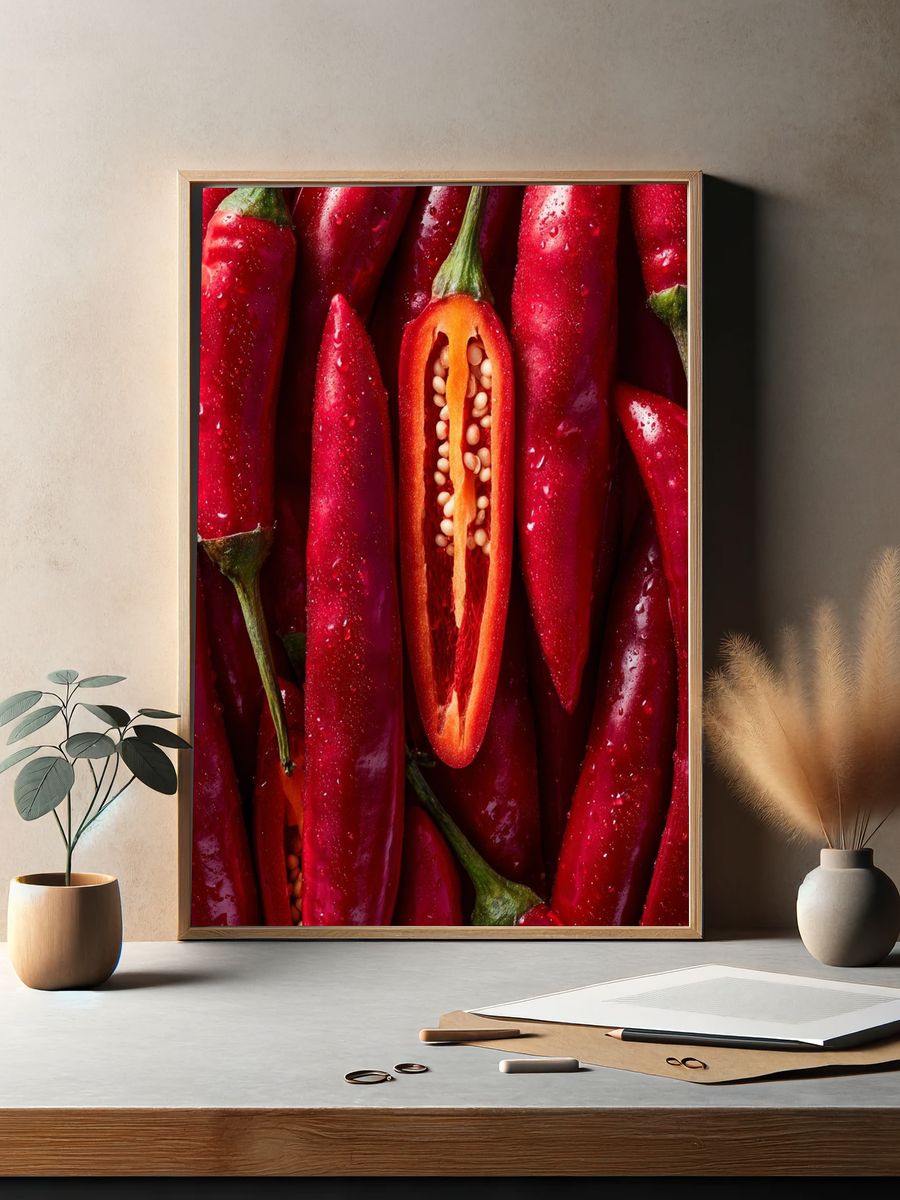 Red Chili Peppers — Food Print. — room view 2