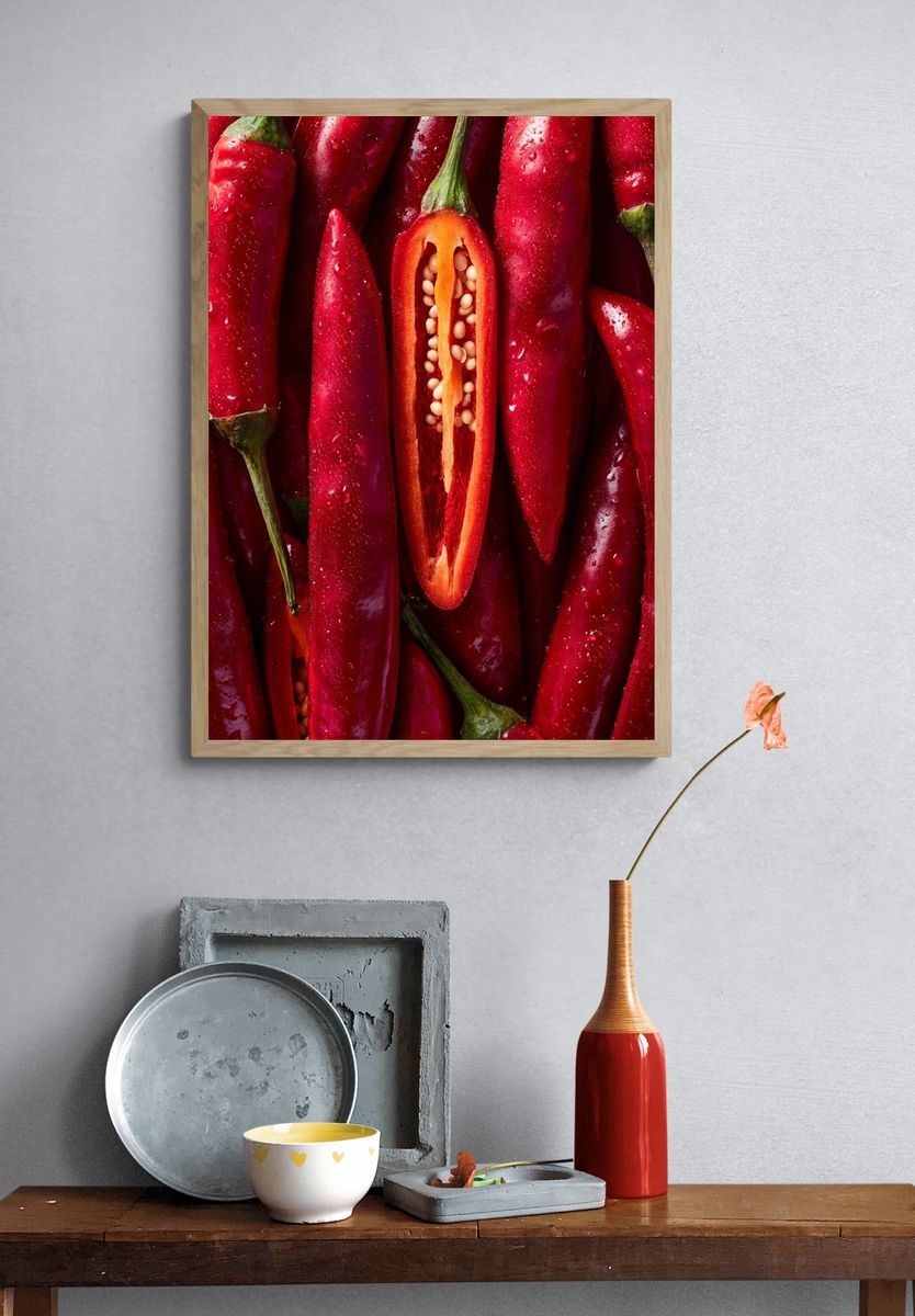 Red Chili Peppers — Food Print. — room view 3