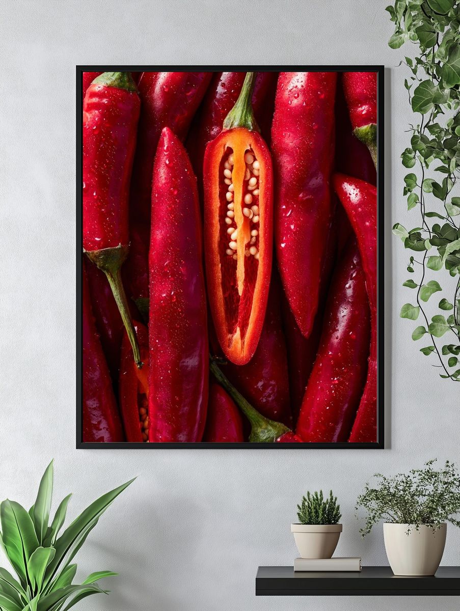 Red Chili Peppers — Food Print. — room view 4