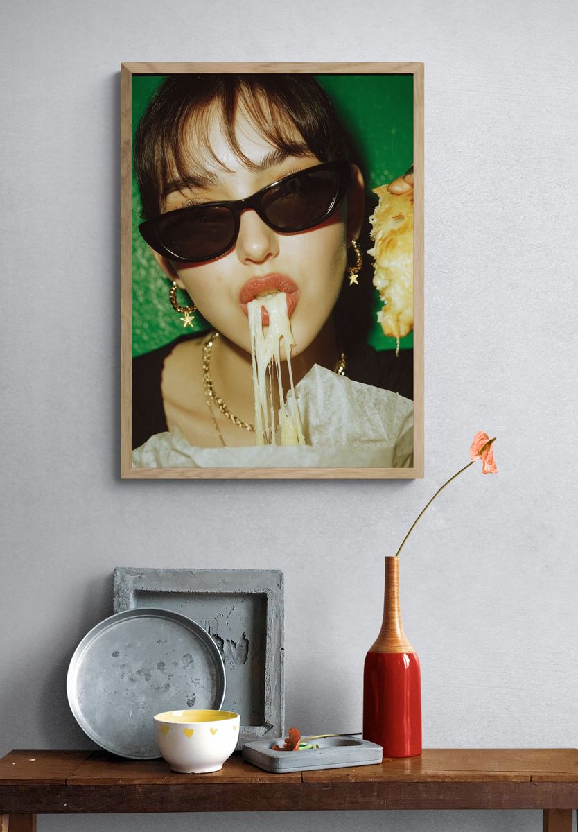 Cheesy Delight — Food Photography Print. — room view 3