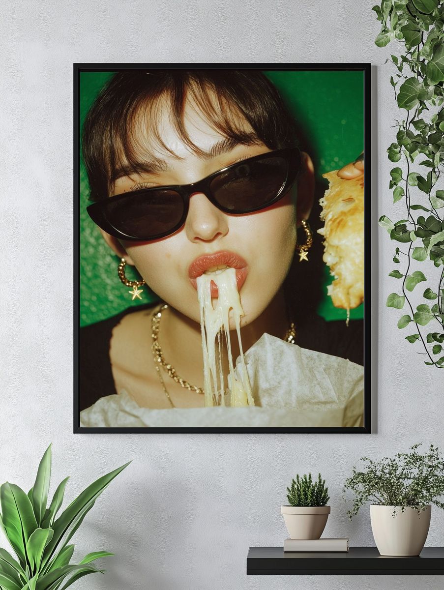 Cheesy Delight — Food Photography Print. — room view 4