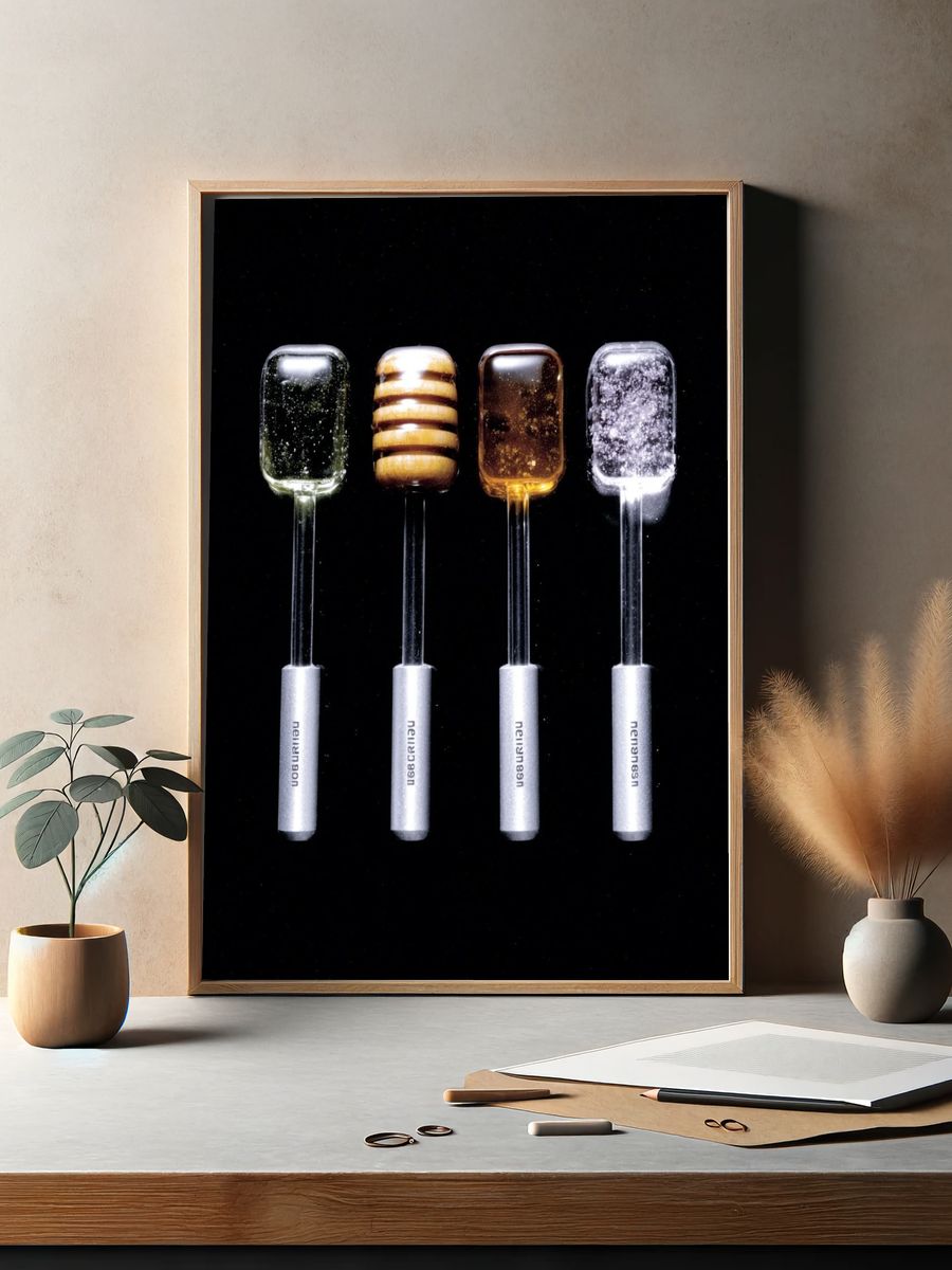Artisan Honey Dippers — Food Photography Print. — room view 2