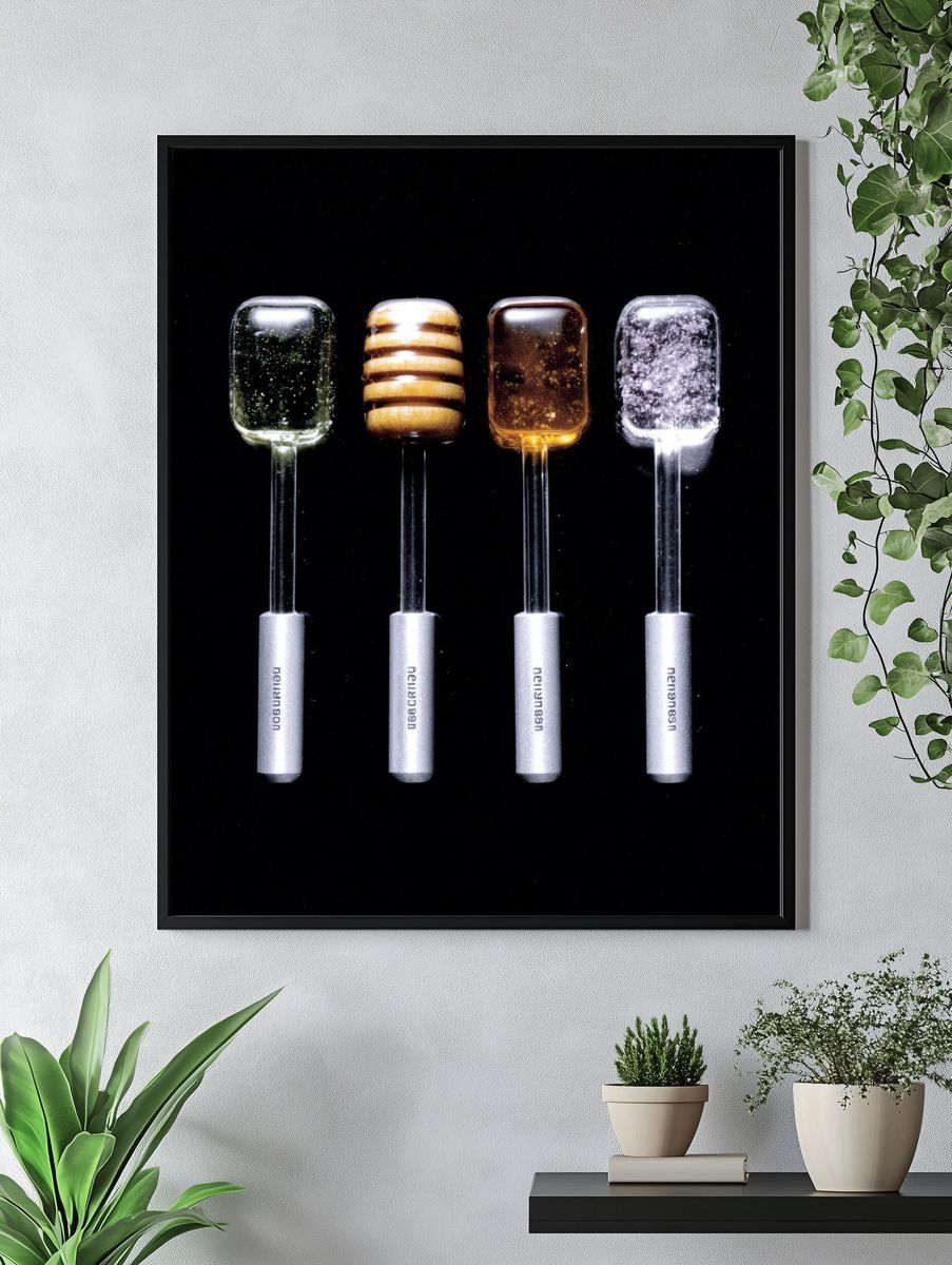 Artisan Honey Dippers — Food Photography Print. — room view 4