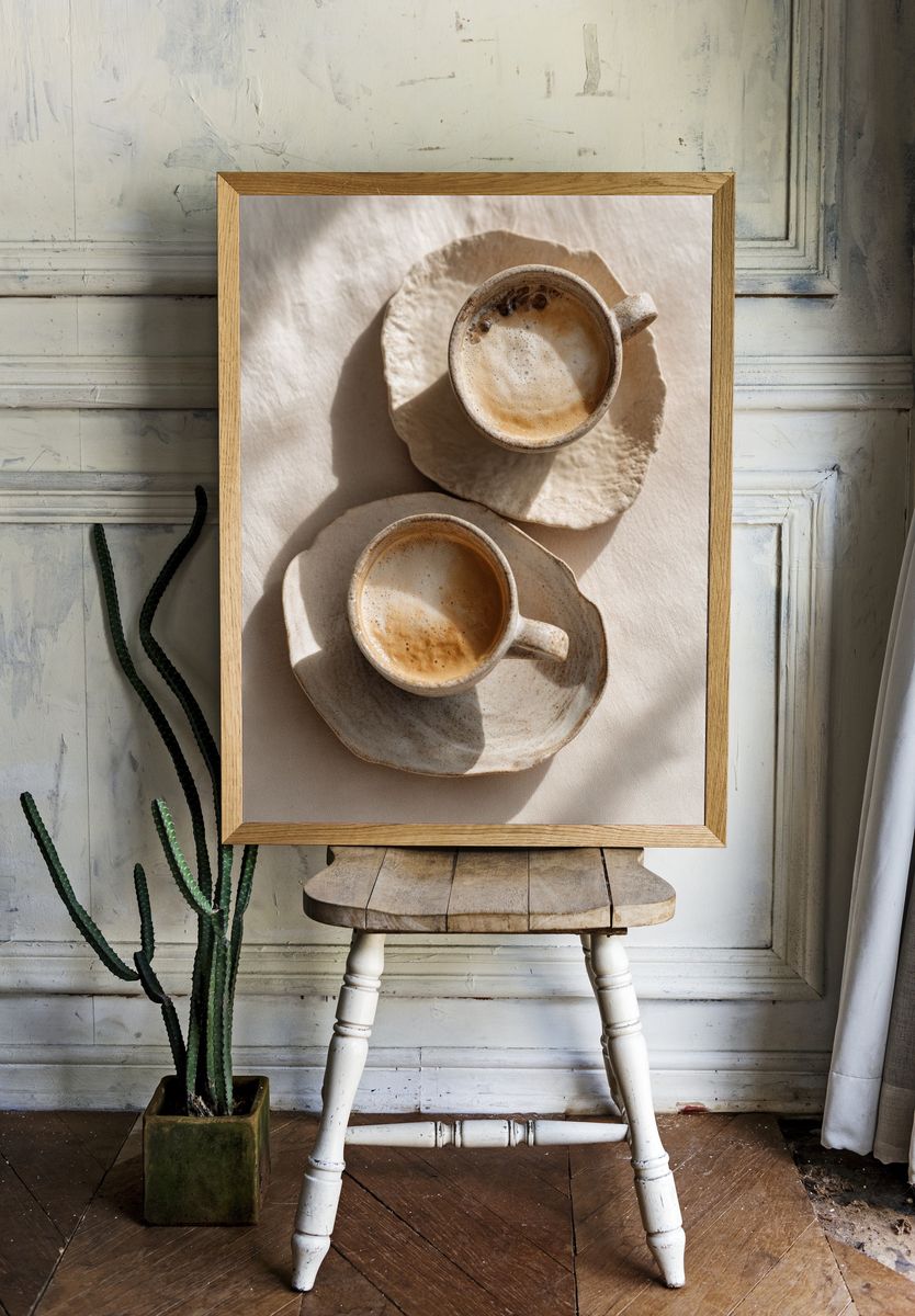 Coffee Cups — Food & Drink Print. — room view 1