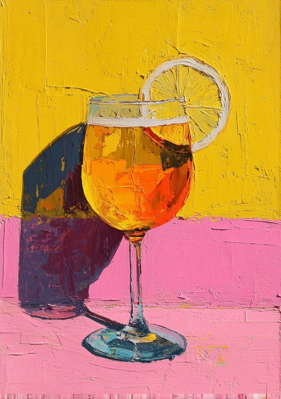 Refreshing Drink — Colorful Art Print. poster — food-drink art