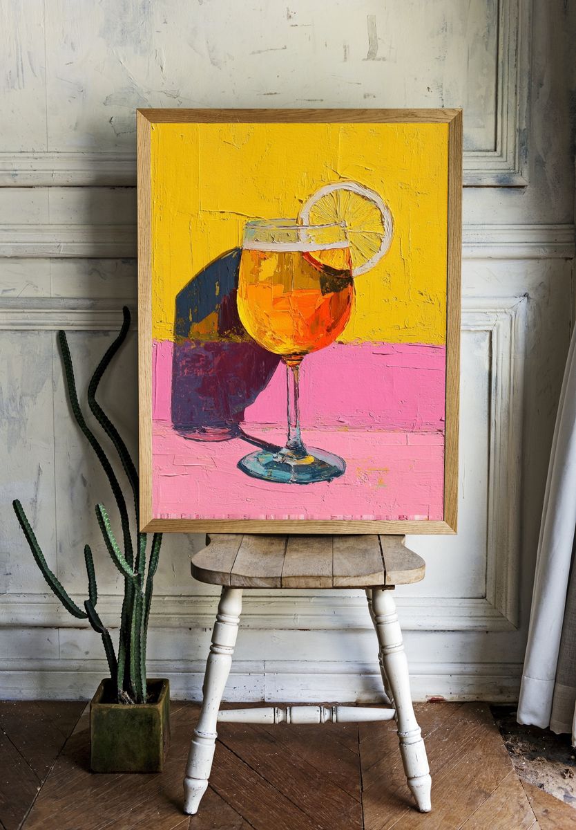 Refreshing Drink — Colorful Art Print. — room view 1