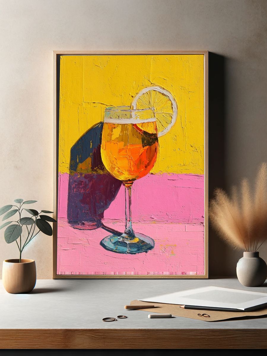 Refreshing Drink — Colorful Art Print. — room view 2