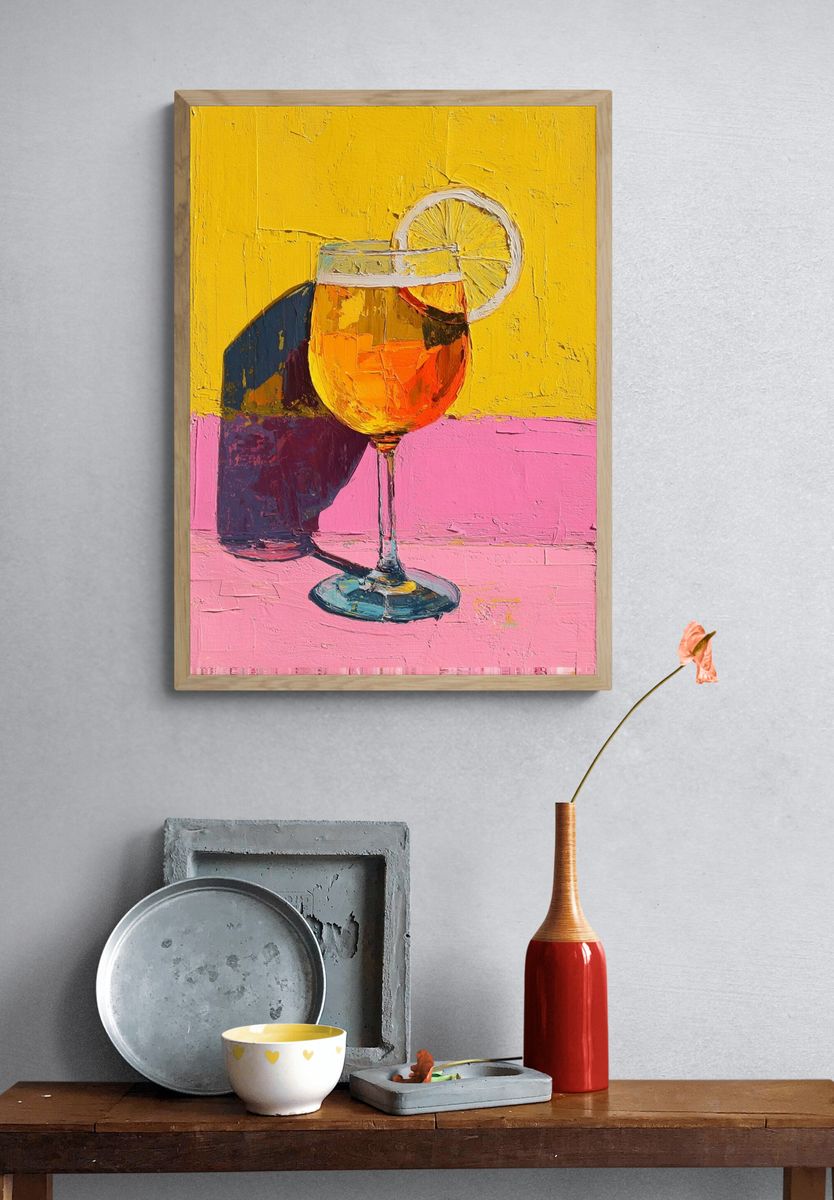 Refreshing Drink — Colorful Art Print. — room view 3