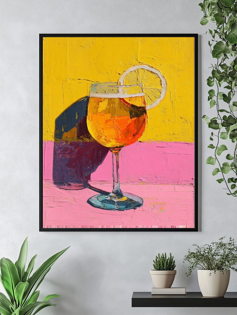 Refreshing Drink — Colorful Art Print. — room view 4