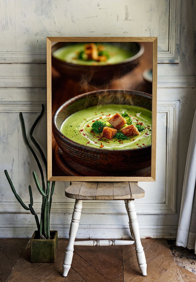 Creamy Broccoli Soup — Food Print. — room view 1