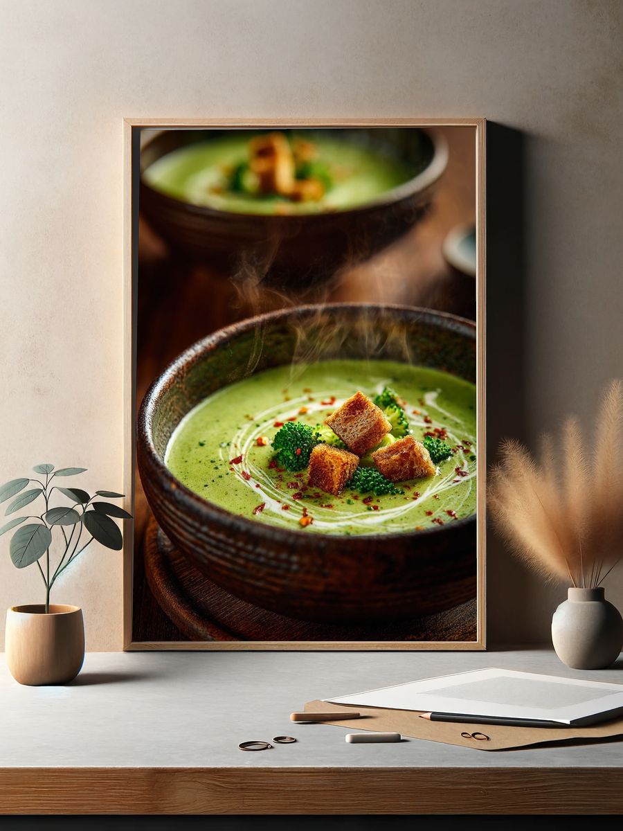 Creamy Broccoli Soup — Food Print. — room view 2