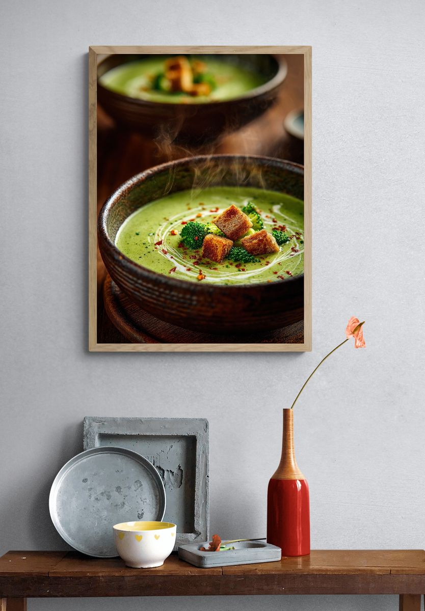 Creamy Broccoli Soup — Food Print. — room view 3