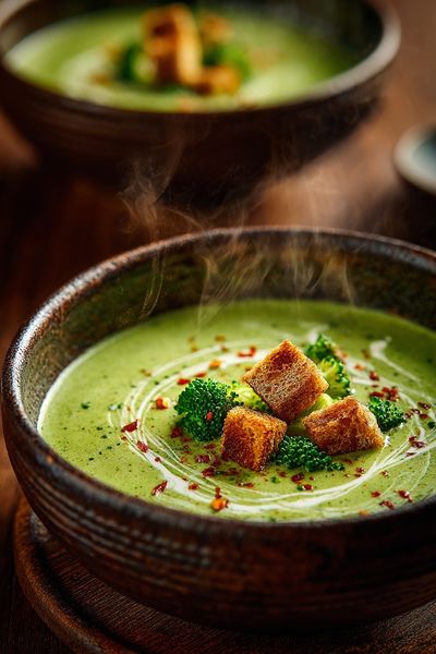 Creamy Broccoli Soup — Food Print. poster