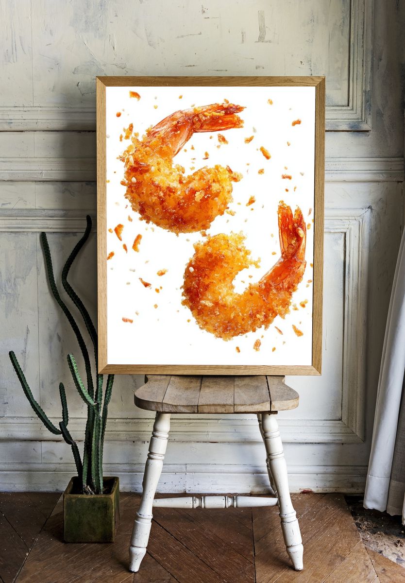 Crispy Shrimp — Food Print room preview
