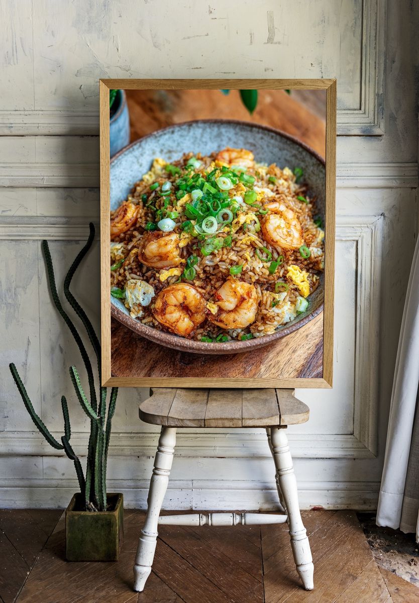 Shrimp Fried Rice — Food Print. — room view 1