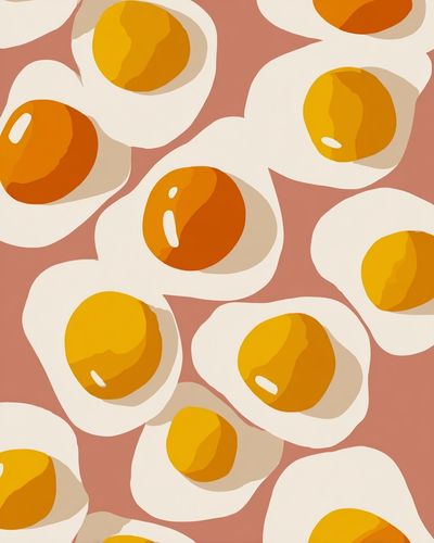 Sunny Side Up Eggs — Illustration Print.