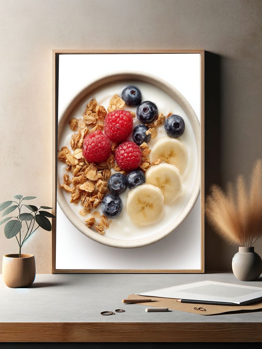Yogurt Bowl with Berries and Granola — Food Print. — room view 2
