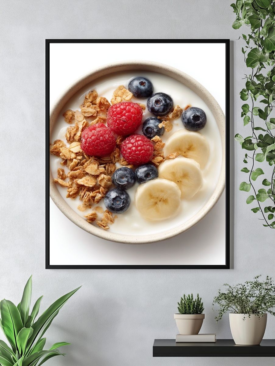 Yogurt Bowl with Berries and Granola — Food Print. — room view 4