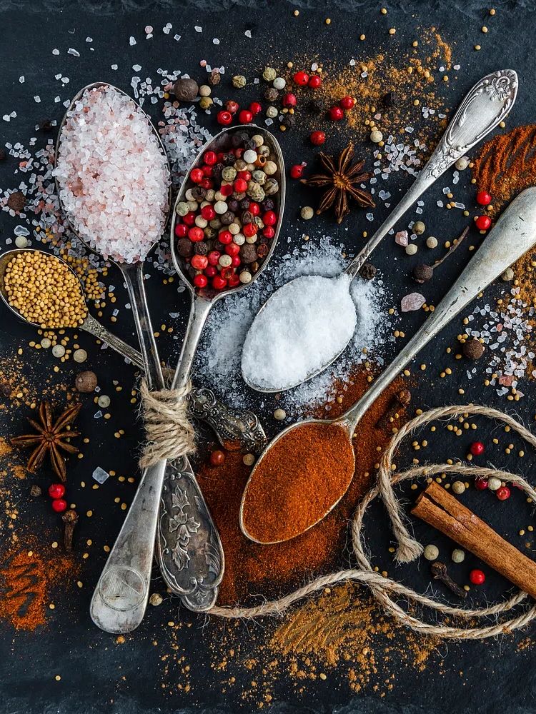 Spices and Spoons — Food Photography Print. poster — food-drink art