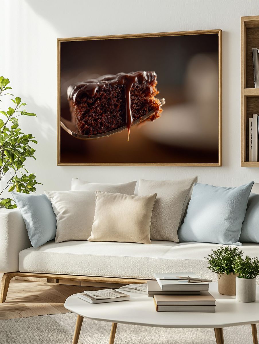 Chocolate Brownie Dessert Poster. — room view 2