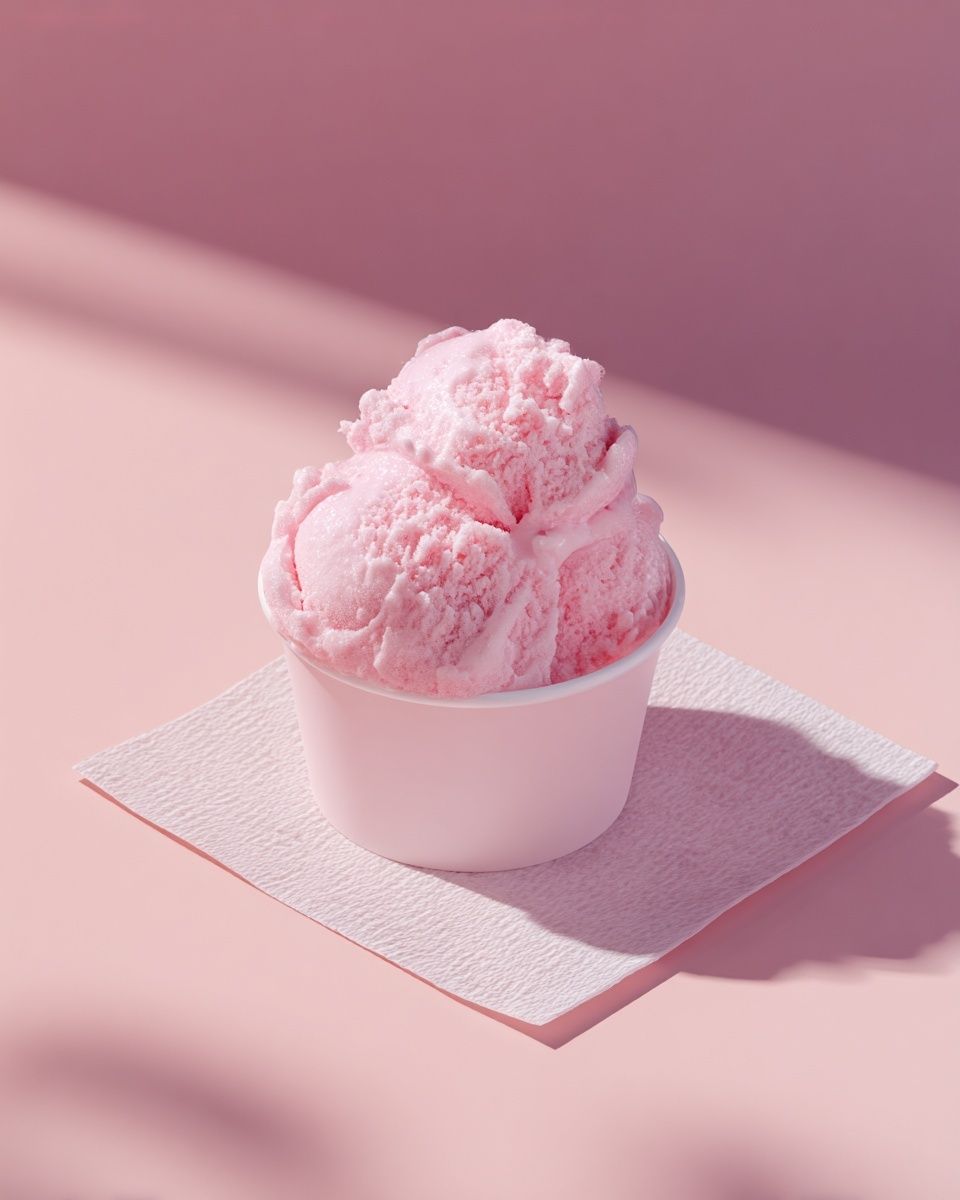 Pink Ice Cream Still Life Poster. poster detail