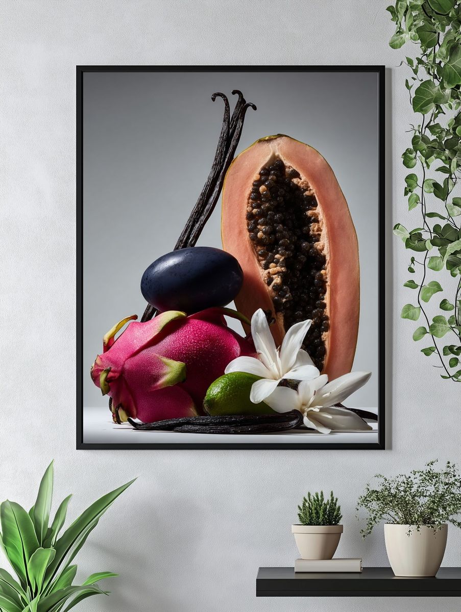 Tropical Fruits Still Life Poster. — room view 4