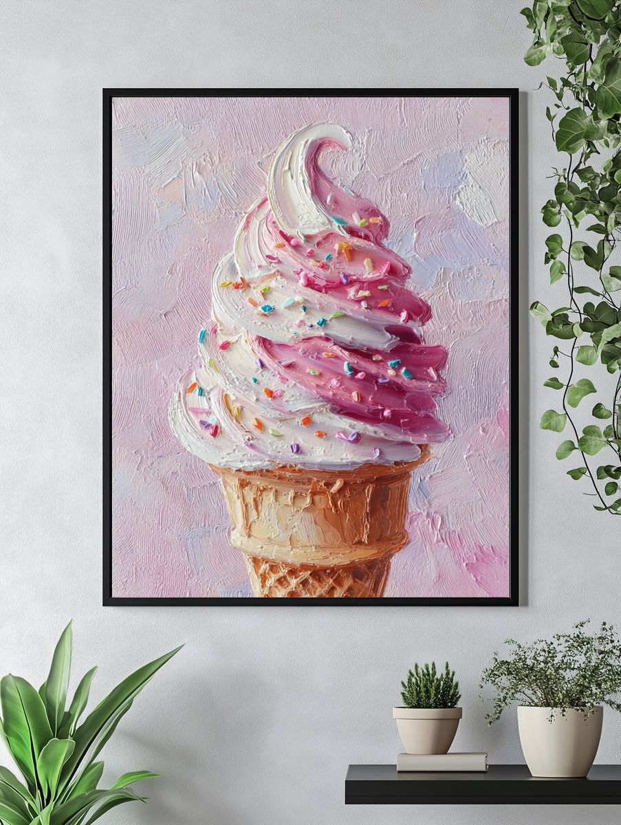 Ice Cream Cone — Art Print. — room view 4