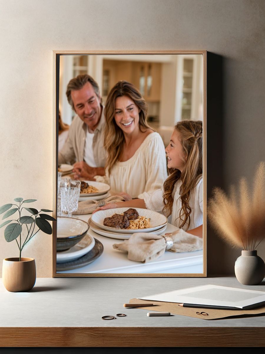 Family Dinner Photography Poster. — room view 2