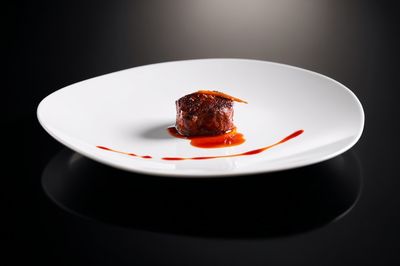 Gourmet Dish on White Plate — Food Photography Print. poster