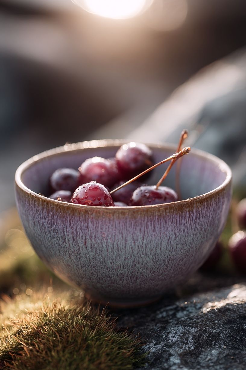 Fresh Grapes in Bowl — Food Print. poster — food-drink art