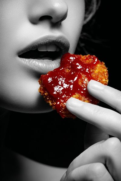 Crispy Chicken Nugget with Ketchup — Photography Print.