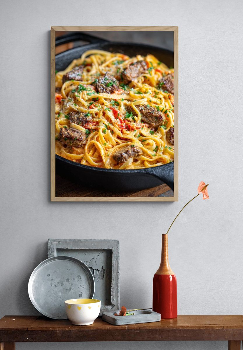 Creamy Beef Fettuccine — Food Print. — room view 3
