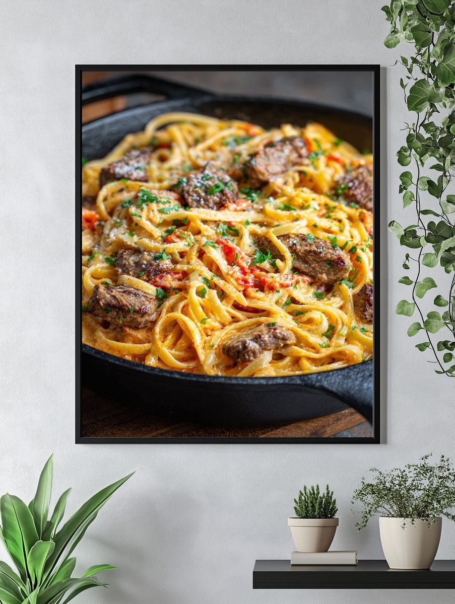 Creamy Beef Fettuccine — Food Print. — room view 4