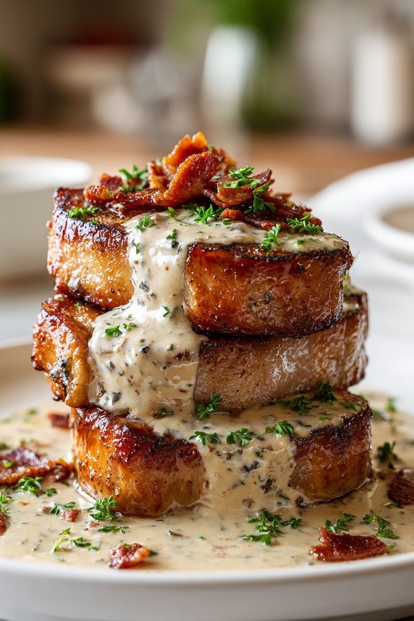 Delicious Bacon Stack — Food Print. poster — food-drink art