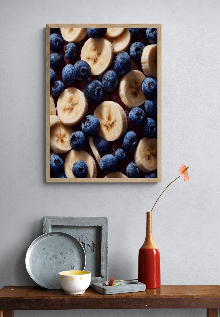 Banana and Blueberry Food Print. — room view 3