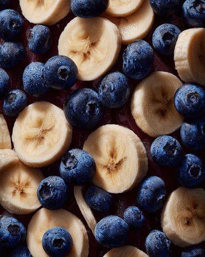 Banana and Blueberry Food Print.