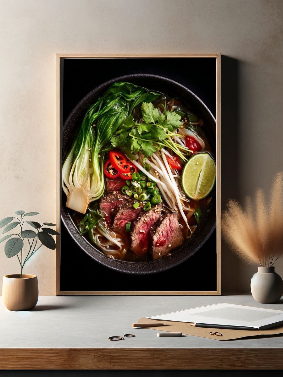 Delicious Ramen Bowl — Food Print. — room view 2
