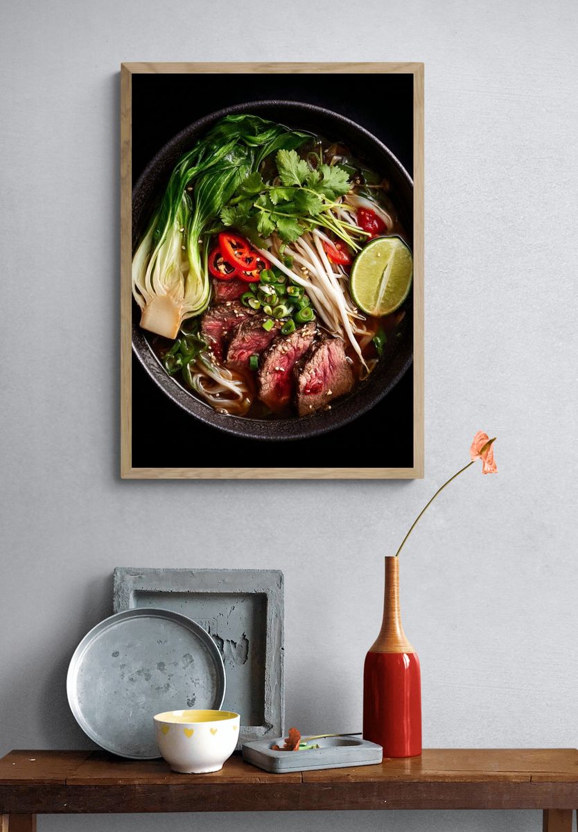 Delicious Ramen Bowl — Food Print. — room view 3