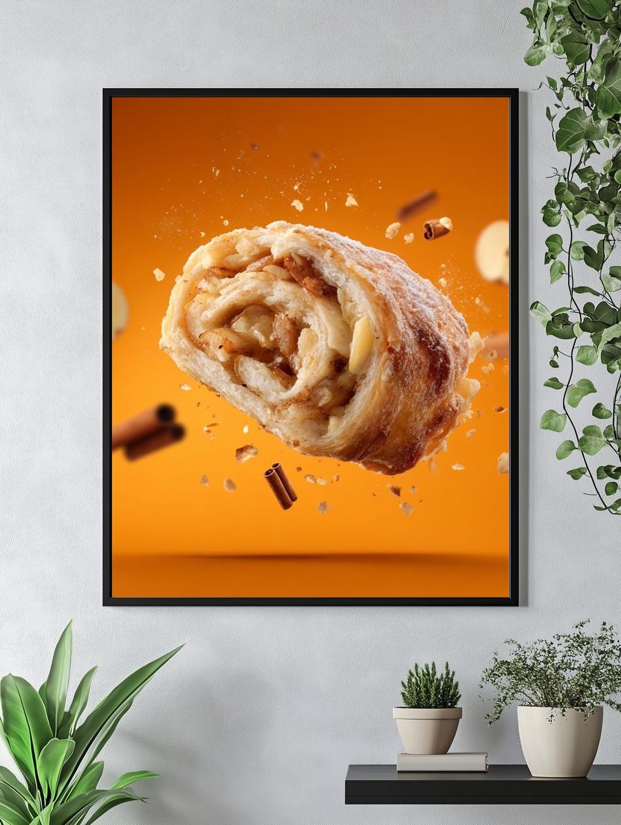 Apple Cinnamon Pastry Photography Poster. — room view 4