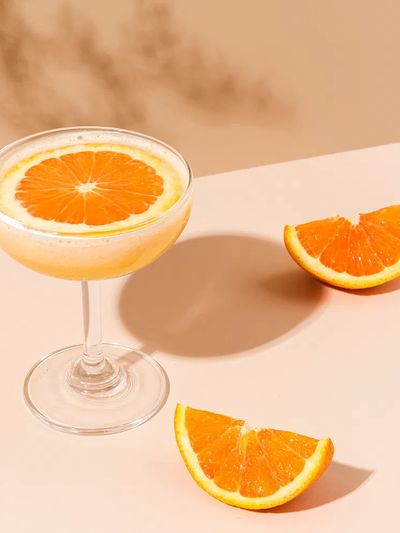 Fresh orange margarita cocktail.