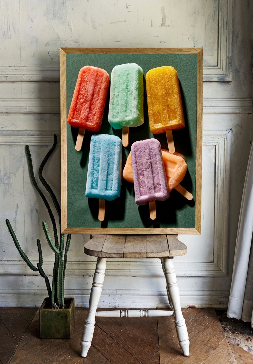 Pastel Popsicles Food-Drink Poster. room preview