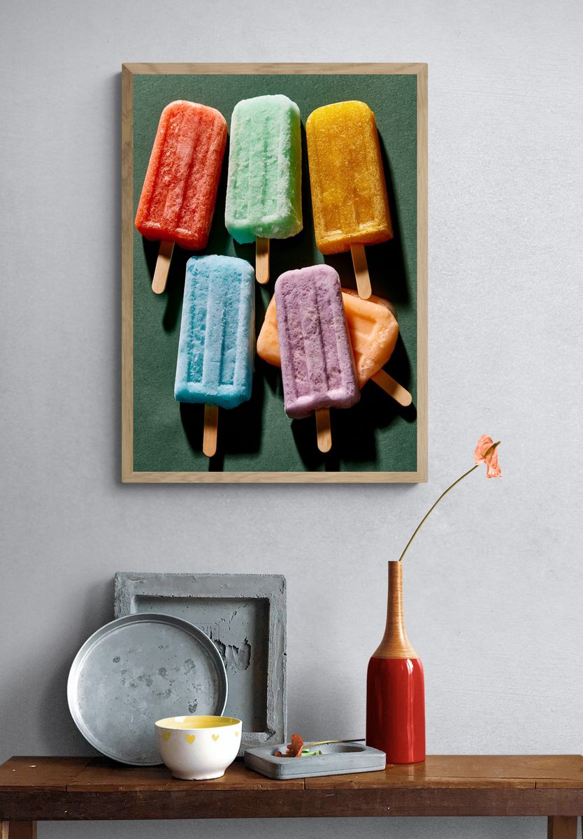 Pastel Popsicles Food-Drink Poster. — room view 3